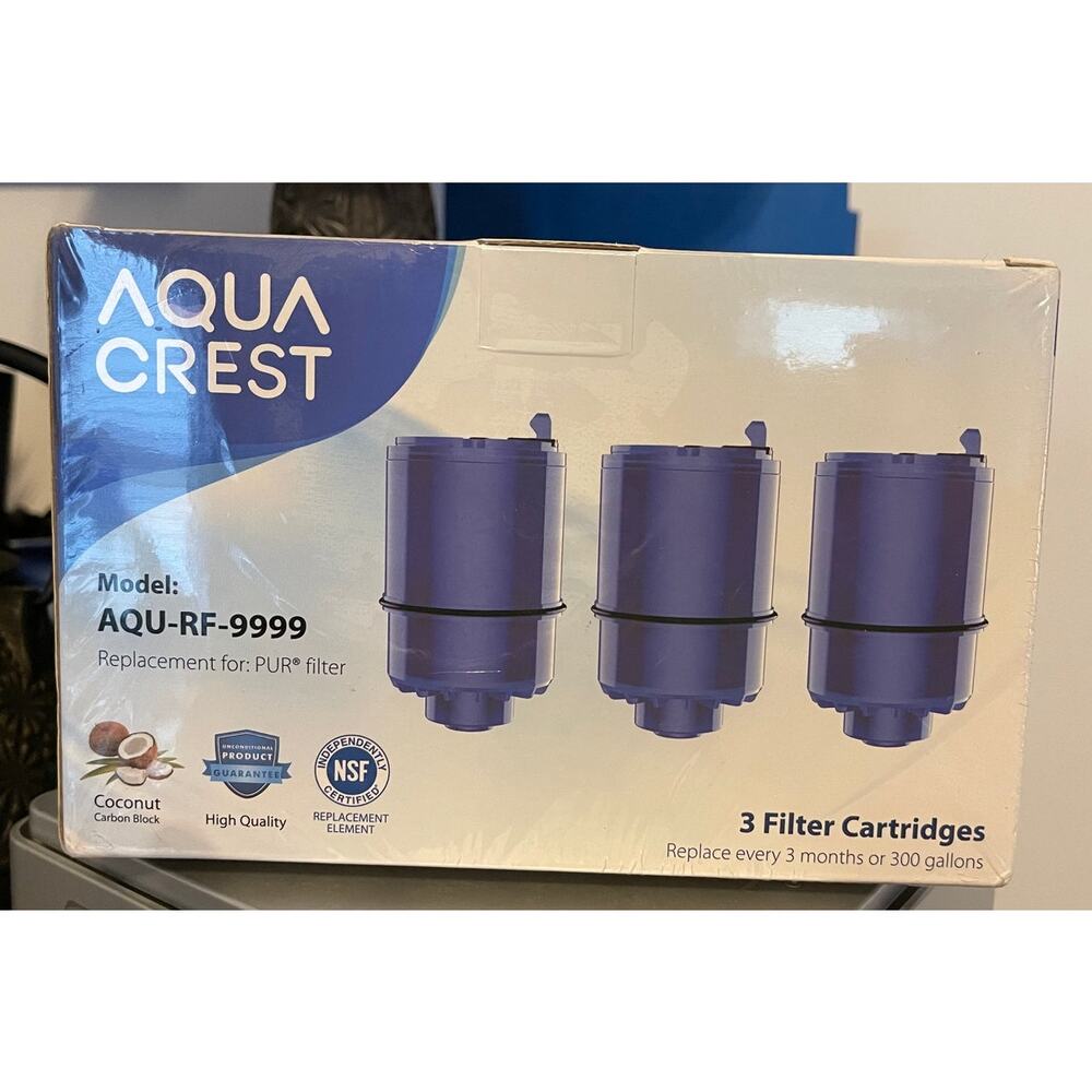 2 NEW Packages of Aqua Crest, 3 Replacement Filter Pack Model AQU-RF-9999 Faucet